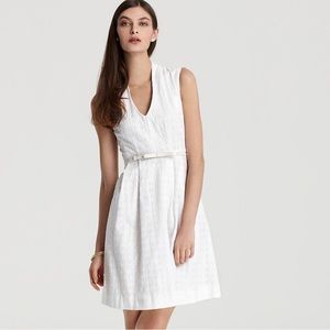 Kate Spade White Eyelet Brittany Casual Dress V Neck (no belt) 8